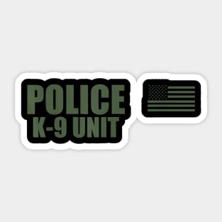 Police K 9 Unit On Duty Uniform Sticker